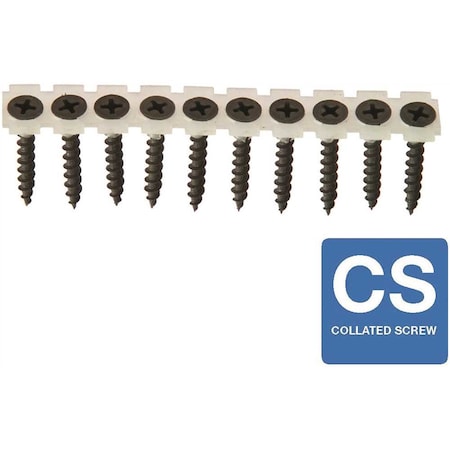 Grip-Rite Drywall Screw, #6 x 1-1/4 in, Pan Head Phillips Drive CS114C1MBK